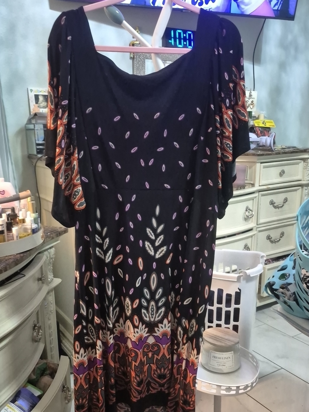 Studio AA Black Floral Print Bohemin Dress. - Picture 3 of 4